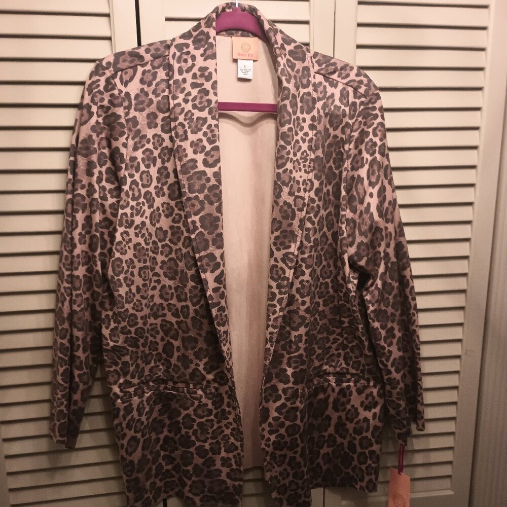 Ruby Road Wild Mix Leopard Print Blazer Size L. N… - image 1